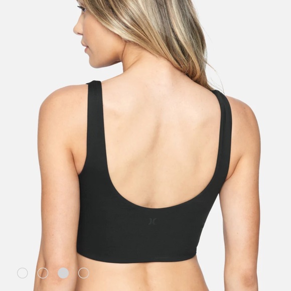 HURLEY X MOORE ALOHA MAX SOLID LONG LINE BIKINI TOP - Picture 3 of 7